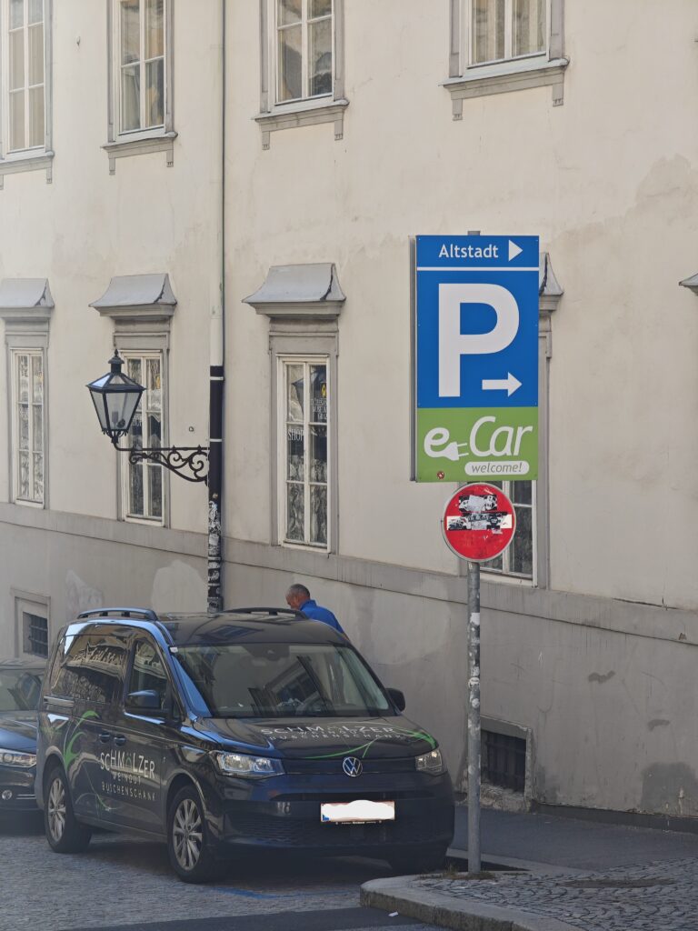 Parkplätze sind oft rar in Graz